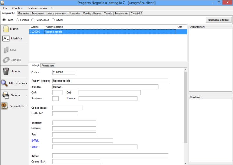 FINSON PROGETTO NEGOZIO AL DETTAGLIO 7 PER WINDOWS - schermata 1