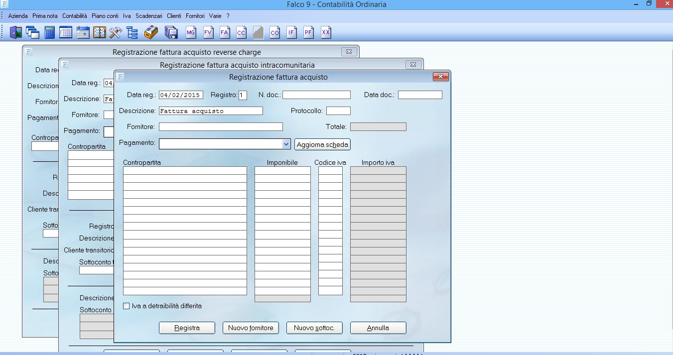 FINSON FALCO 9 CONTABILITA' ORDINARIA PER WINDOWS - schermata 2