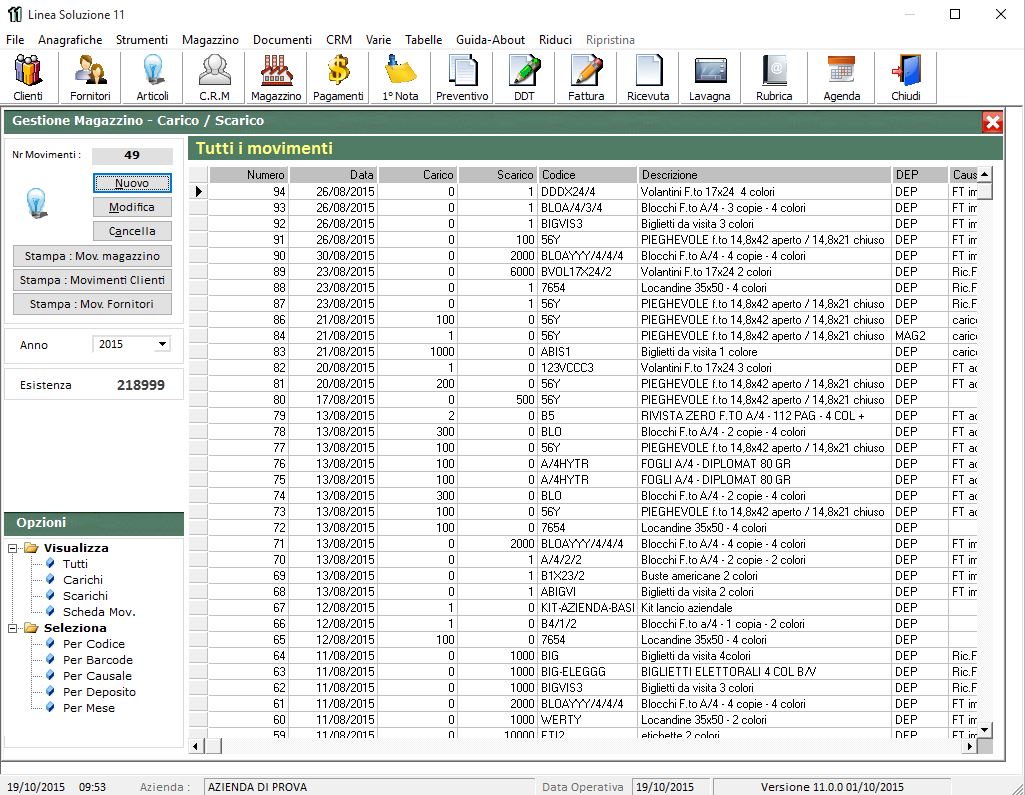 FINSON SOLUZIONE MAGAZZINO 11 PER WINDOWS - schermata 2