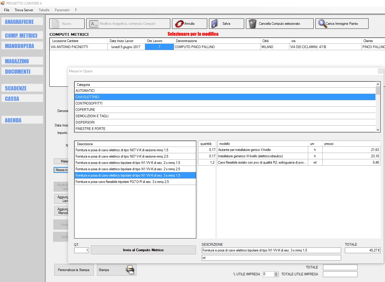 FINSON PROGETTO CANTIERI 365 PER WINDOWS - schermata 1