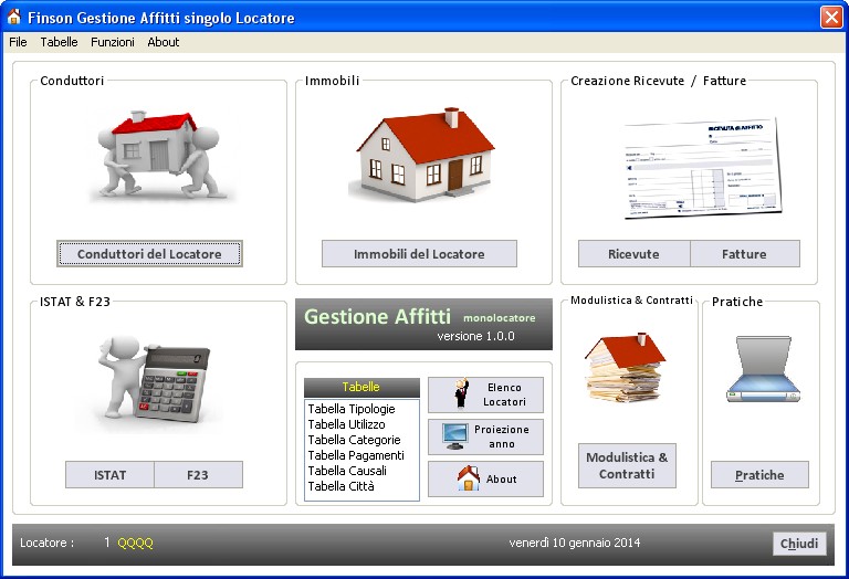 FINSON GESTIONE AFFITTI 4 PER WINDOWS - schermata 1